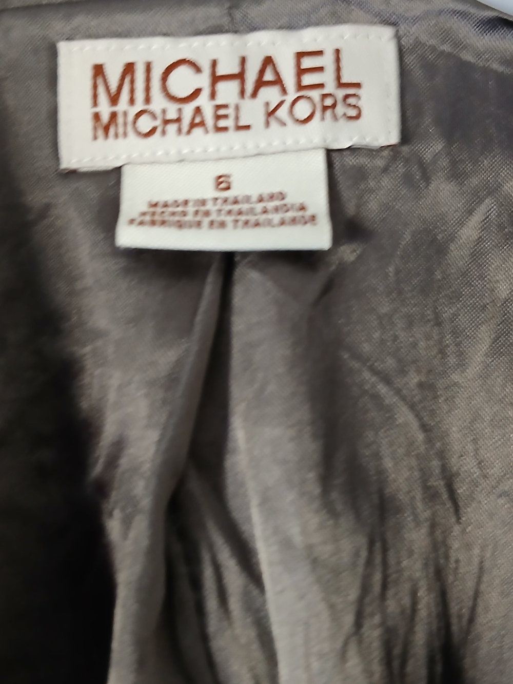 Michael Kors Gray Herringbone Tweed Blazer - Picture 2 of 6